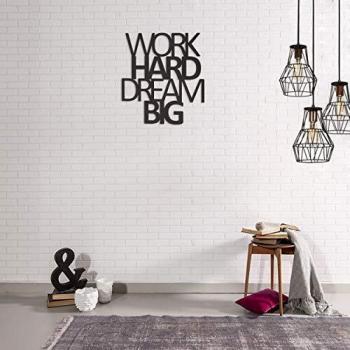 Homemania Decoración de Pared, Metal, Negro, 65 x 0.15 x 70 cm