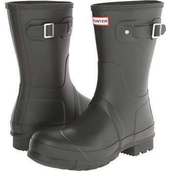 Hunter Men's Original Short Wellington Boots - Size 8 - Dark Olive