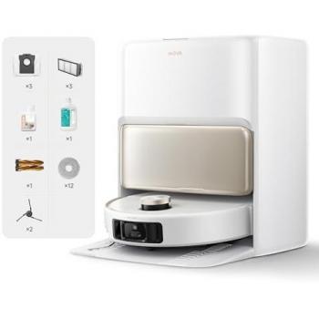 Robot Aspirador y Fregasuelos MOVA V50 Ultra Complete - Potencia de Succión 24.000 Pa, Lavado Térmico con Sistema DuoSolution, Navegación FlexiRise y Superación de Obstáculos hasta