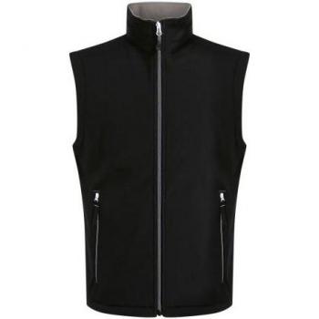 Chaleco Forro Polar Ascender Softshell para Hombre - 2 Capas, Negro-Gris Mineral