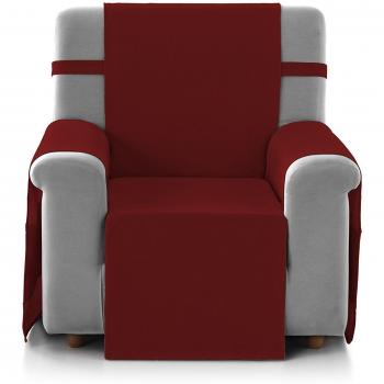 Eiffel Textile Marsella Cubre Sofá Algodón Rojo 55 x 195 x 2 cm 1 Plaza