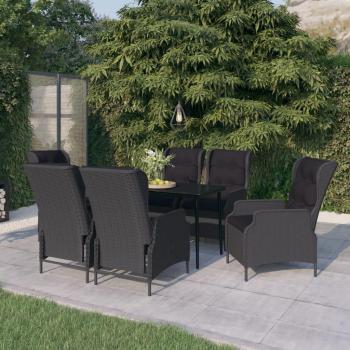 Dark Gray 7-Piece Garden Dining Set