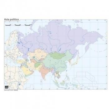 MAPA MUDO ERIK COLOR POLITICO ASIA - Pack de 50 unidades