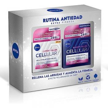 Set de cremas antiedad Nivea Cellular Expert Filler con ácido hialurónico - Incluye crema de día FP30 y crema de noche