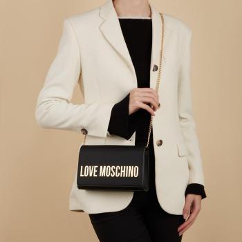 Love Moschino - Cartera de mano en negro con solapa