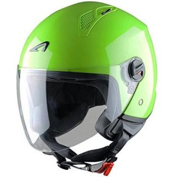 Astone Helmets Mini Jet Army Casco Jet, color Verde Manzana, talla XS