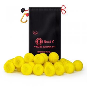 NextX 110 bolas compatible con Nerf Rival blaster con Bolsa de Almacenamiento Nerf dardos accesorios