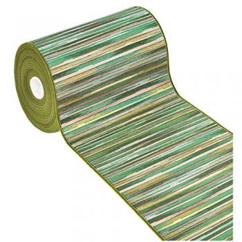 Alfombra de Cocina Antideslizante Estilo Bambú 52x240 cm Verde 100% Hecha en Italia