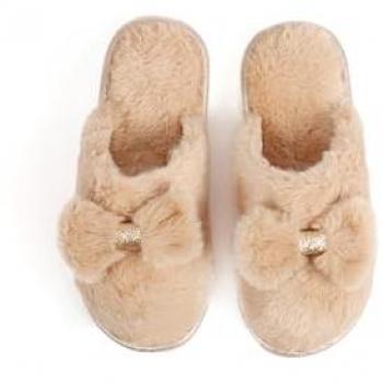 Pantuflas de Casa Admas Lazo Beige para Mujer