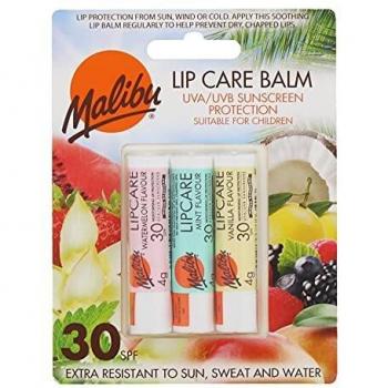Malibu Bálsamo Labial Protector Solar SPF30 (3 x 5g)
