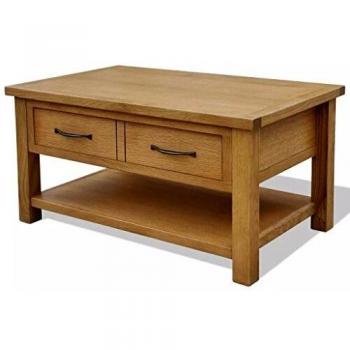vidaXL Mesa de Centro Madera de Roble 88x53x45 cm Color Roble Mesita de Café