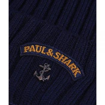 Paul & Shark Men's Blue Virgin Wool Beanie Hat - One Size