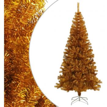 vidaXL Artificial Christmas Tree with Stand Gold 210 cm PET
