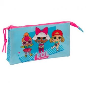 Portatodo Triple LOL Surprise! Divas Azul 22 x 12 x 3 cm