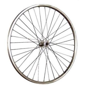 Rueda Delantera 26 Bici Aluminio Doble Pared YAK19 Plateada