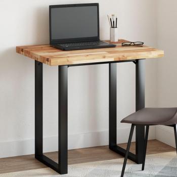 Tablero de mesa rectangular madera maciza acacia 80x60x4 cm Marrón