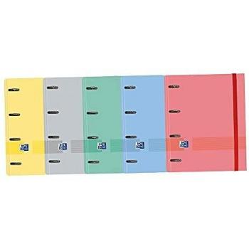 Carpeta A4 4anillas con recambio color surtido