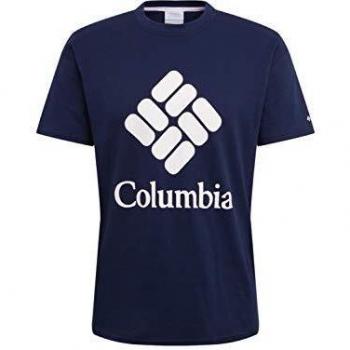 Columbia Lodge Logo T-Shirt Camiseta para Hombre, Azul Marino, Large