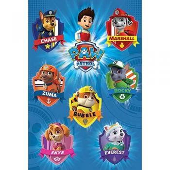 Póster Paw Patrol Crests 61x91,5 cm - Decora tu hogar