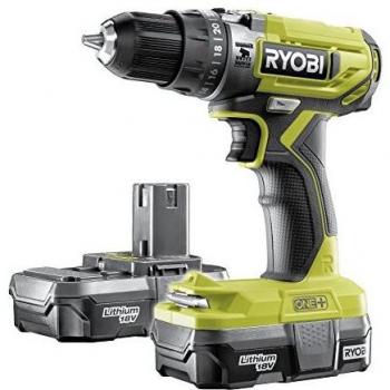 Ryobi R18PD2-213G Taladro Percutor, 18 V, Verde