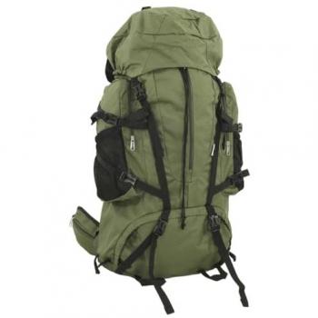Mochila de senderismo 60 l tela oxford caqui y verde militar, mochila camping, mochila exterior, bolsa senderismo ligera