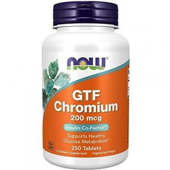 NOW Foods GTF Chromium 200 mcg - 250 Tablets, Glucose Metabolism Support