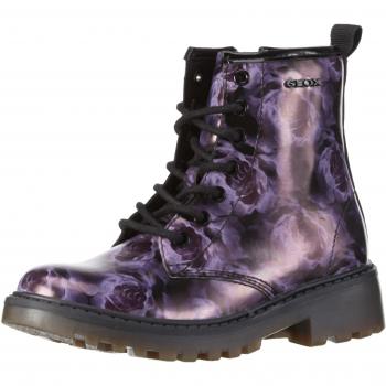 Geox J Casey Girl K, Botas Militar para Niñas, Schwarz