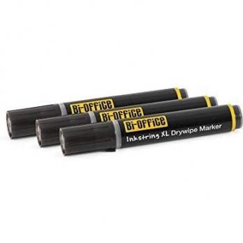 Bi-Office PE4001 - Pack de 3 rotuladores negros con punta redonda