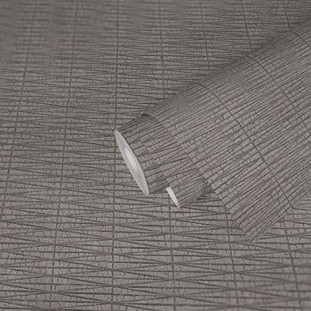 Papel Pintado TNT Hygge Estructura Trenzada Brillante 0.53 x 10.05 m Color Gris