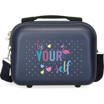 Neceser de Viaje Roll Road Be Yourself ABS Adaptable Azul 21x29x15cm con Capacidad de 9L