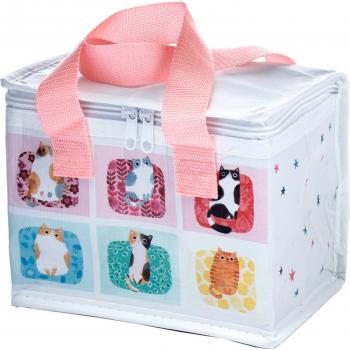 Bolsa Térmica Reutilizable Planet Cat RPET para Almuerzo Infantil - Color Blanco