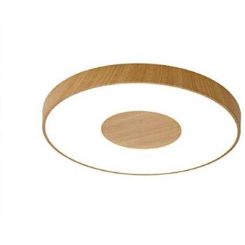 Plafón LED Coin 100W con Control Remoto, Efecto Madera, 2700K-5000K, 6000lm, Ø65cm, 3 Años de Garantía