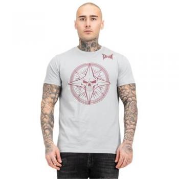 Camiseta Tapout Skrape Gris/Rojo Manga Corta Regular Fit Hombre