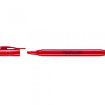 Faber-Castell 157721 - Caja con 10 marcadores fluorescentes Textliner 38, color rojo