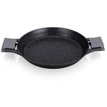 Royalty Line - Paellera, 32 cm, con Asas de Silicona, Aluminio Fundido con Antiadherente - RL-MP32M