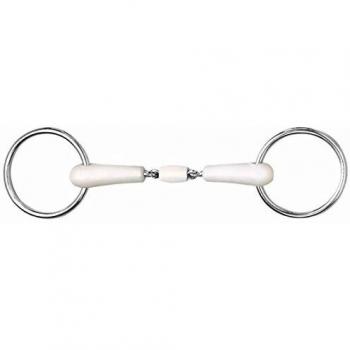 Mors de Doble Brida Happy Mouth con Rodillo, 10.5 cm, Doblado y Aroma a Manzana