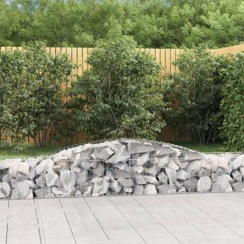 Arco Gabion Cestas 2 piezas 400x50x40/60 cm hierro galvanizado