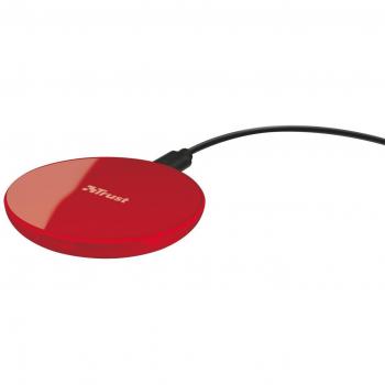 Trust Urban Primo10 - Cargador inalámbrico para Smartphones compatibles con Qi, Color Rojo