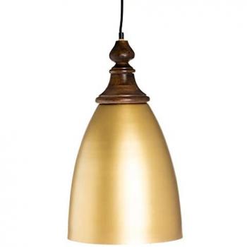 Lámpara de Techo Dorado Hierro Madera de Mango 40 W 220-240 V 30 x 30 x 53 cm