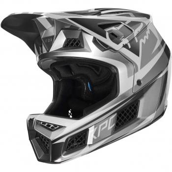Fox Rampage Pro Carbon BST - Casco de Bicicleta Hombre - Gris/Plateado Contorno de la Cabeza M | 57-58cm 2019