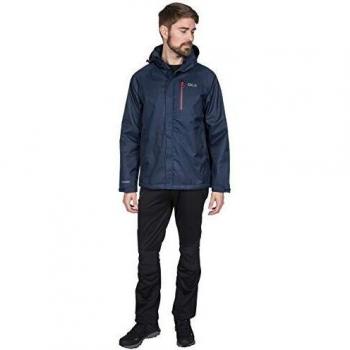 Trespass Dupree - Chaqueta Impermeable con Capucha extraíble para Hombre, Hombre, Color Navy Marl, tamaño XX-Large