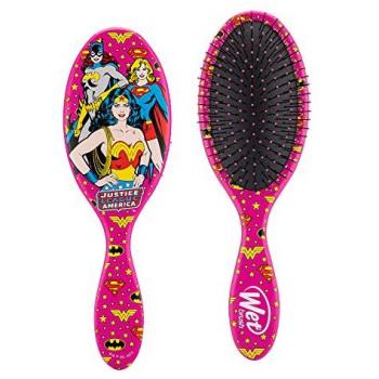 Cepillo de Pelo Justice League Wonder Woman, Cepillo Desenredante Original WetBrush, Cerdas Ultra Suaves Intelliflex, Diseño de DC Comics, Para Todos los Tipos de Cabello