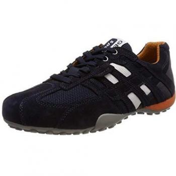 Geox Snake Men's Sneakers, Navy Blue with Special Membrane and Mesh Design