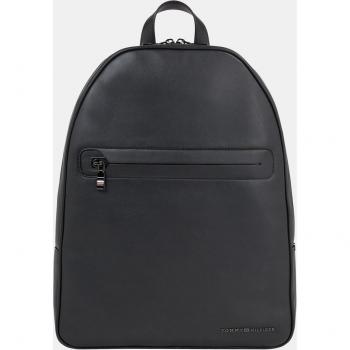 Tommy Hilfiger Black Polyester Backpack with Laptop Compartment, unisex, Size: ONE SIZE, 42 cm