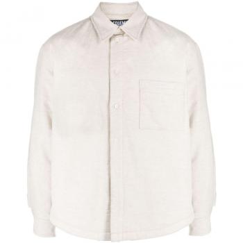 Jacquemus Men's La Chemise Boulanger Shirt in Beige, Size 48, 236SH1051033LIGHTBEIGE