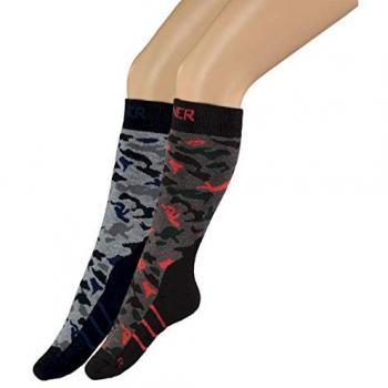 Calcetines Sinner Camo - Paquete Doble (2 Pares) - Marrón - Esquí Niños Talla 35-38