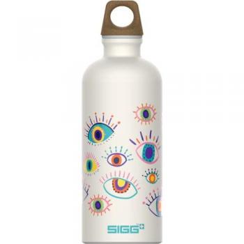 Sigg Traveller MyPlanet Vision 600ml Cantimplora Infantil Blanco, botella hermética neutral para el clima, fabricada en aluminio sin sustancias nocivas, origen Suiza