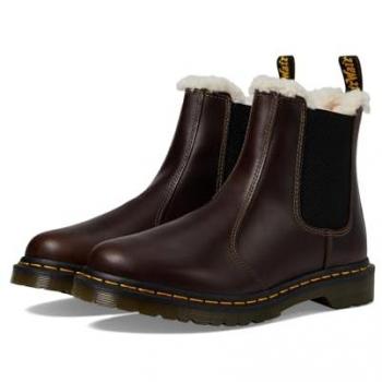 Dr. Martens Women's 2976 Leonore Chelsea Boots - Dark Khaki Brown Leather