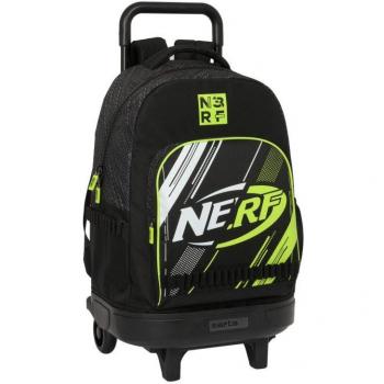 Mochila Escolar con Ruedas Nerf Get ready Negro 33 X 45 X 22 cm