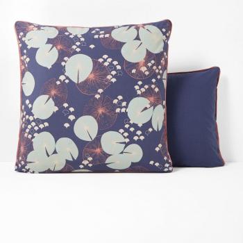 Funda de almohada de percal de algodón JARDIN D’EAU